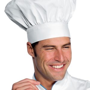 075000 - Cappello da cuoco classico 100% Cotone regolabile con velcro, disponibile in diverse cololazioni