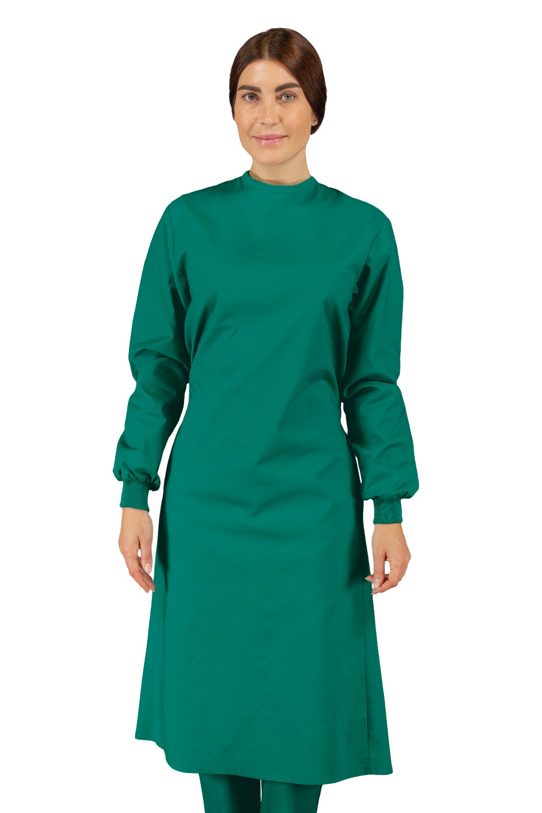 DURBAN - Camice lungo verde chirurgico unisex con allacciatura sulla schiena - immagine 4