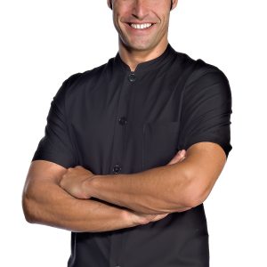 056021 - Casacca coreana mezza manica con bottoni bianca e nera