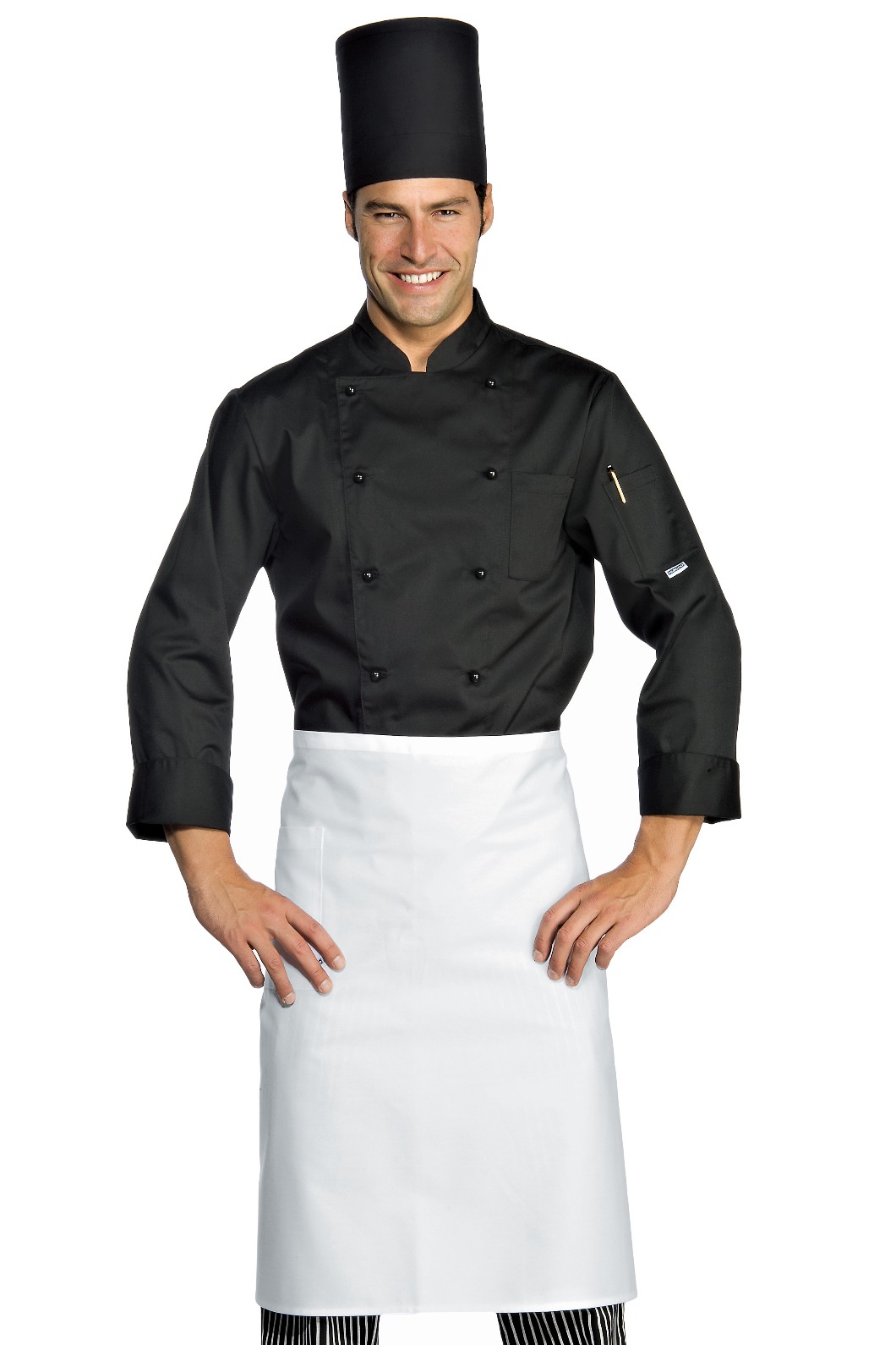 DAKAR - Grembiule bianco media lunghezza 100% Cotone 100X70 - immagine 2