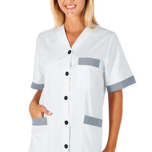 DACCA - Casacca donna bicolore disponibile in più varianti per impresa pulizie e alimentari