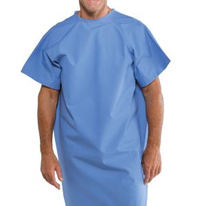 006090 - Camice paziente per degenza  Azzurro