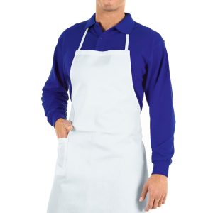 087000 - Grembiule con pettorina e tasca  gr. 210