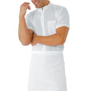 086100 - Grembiule bianco a vita senza tasche cm. 70 x 60 in Cotone