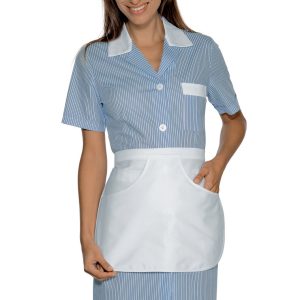 POSITANO - Camice donna azzurro  per servizio , pulizie, albergo con grembiulino