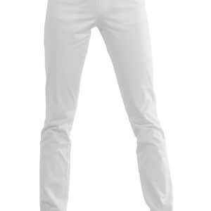 MARGARITA - Pantalone slim bianco o nero in  stretch elasticizzato