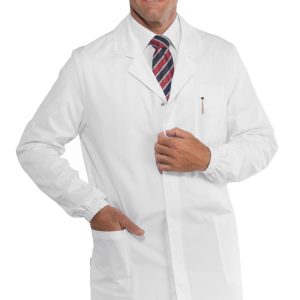 060040 - Camice medico media lunghezza con bottoni automatici leggero gr. 150