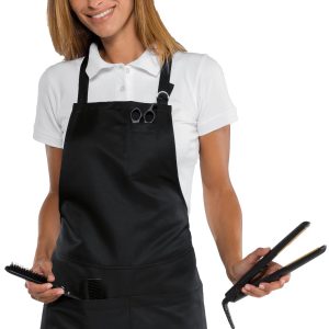 PICCADILLY - Grembiule nero in tessuto antimacchia per parrucchiere