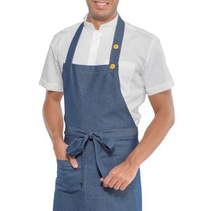 RODI - Grembiulecon pettorina in tessuto denim unisex