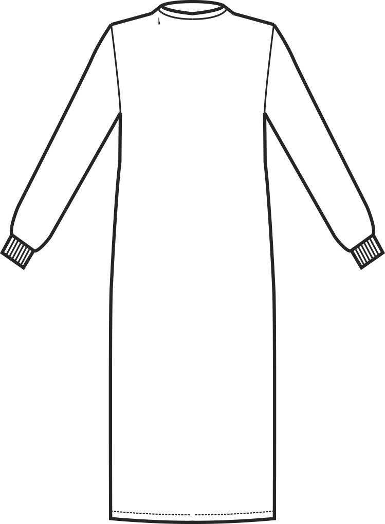 DURBAN - Camice lungo verde chirurgico unisex con allacciatura sulla schiena - immagine 10