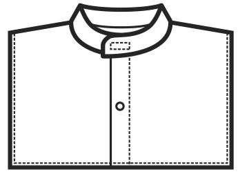 117100 - Sottocollo finta camicia in cotone bianco - immagine 2