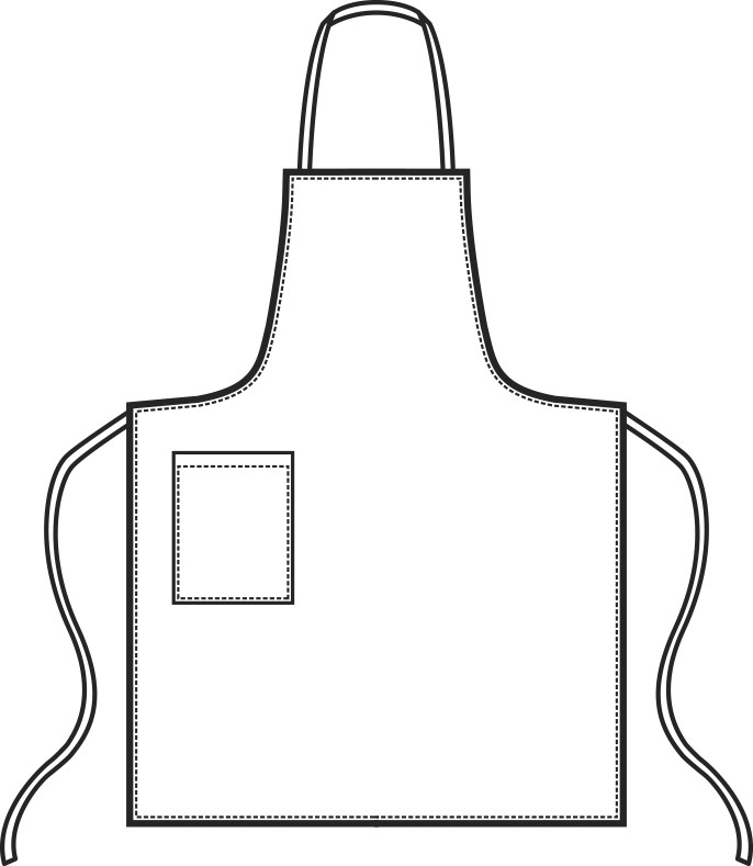 087000 - Grembiule con pettorina e tasca gr. 210 - immagine 2
