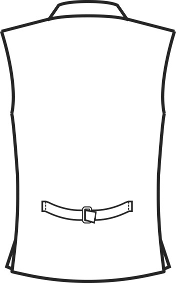 WALL STREET - Gilet nero elegante unisex con revers ebottoni argentati - immagine 12