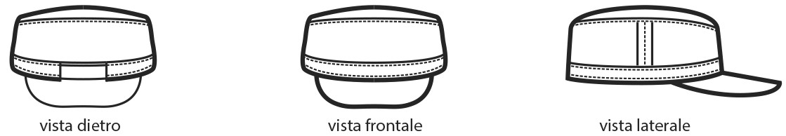 CHARLY - Cappello Unisex bianco senza rete con velcro regolabile - immagine 2