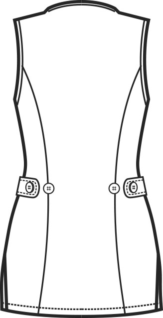 MARAKAIBO - Gilet nero da donna con zip centrale - immagine 7