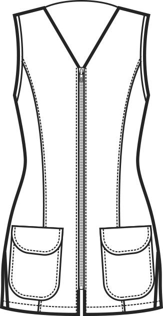 MARAKAIBO - Gilet nero da donna con zip centrale - immagine 8