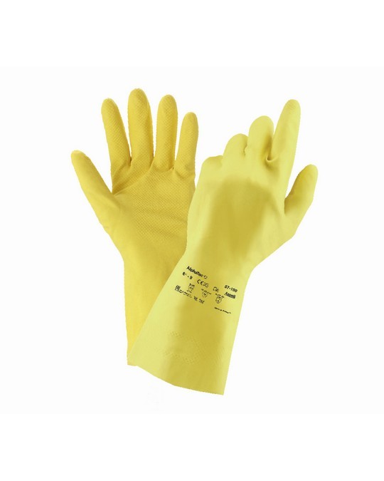 ALPHATEC 87-190 - Guanto In lattice naturale felpato all'interno Conf. 12 Pz. - immagine 2