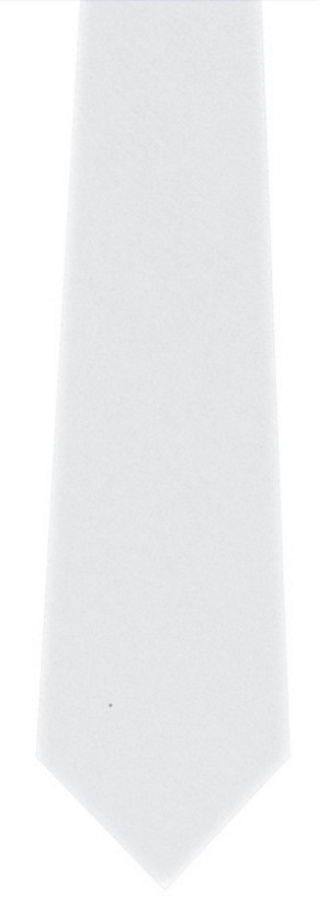 Cravatta Rasata Classica Pala larga Tinta Unita Bianco