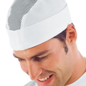 079000 - Bustina cappello bianco regolabile per alimentare con rete