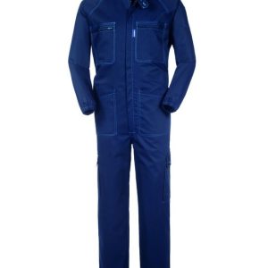 NEW YORK - Tuta blu Gabardine da lavoro con cuciture a contrasto