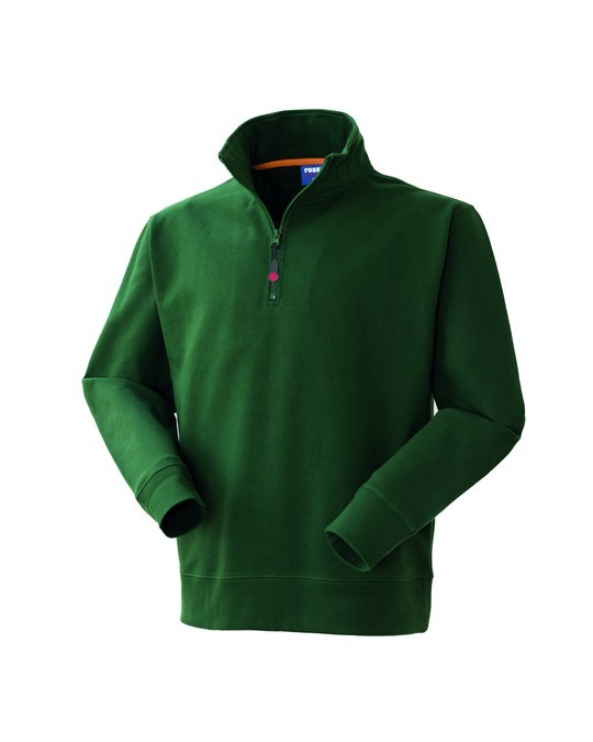 GRABBY - Felpa in 100% cotone a mezzazip con collo alto, più colori - immagine 22