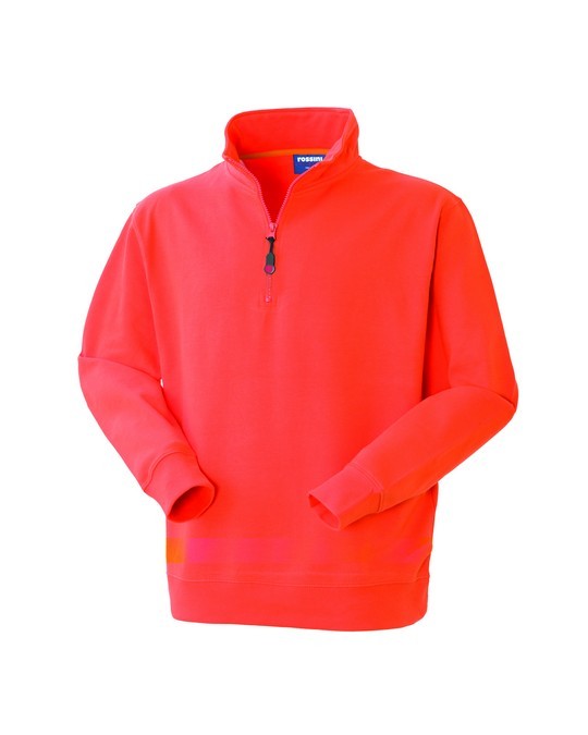 GRABBY - Felpa in 100% cotone a mezzazip con collo alto, più colori - immagine 53