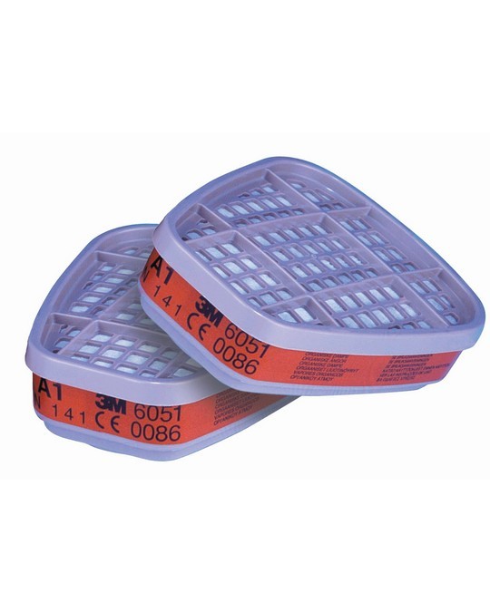 6051/A1 - Filtro 3M con attacco a baionetta da usare con semimaschere e pieno viso 2Pz.