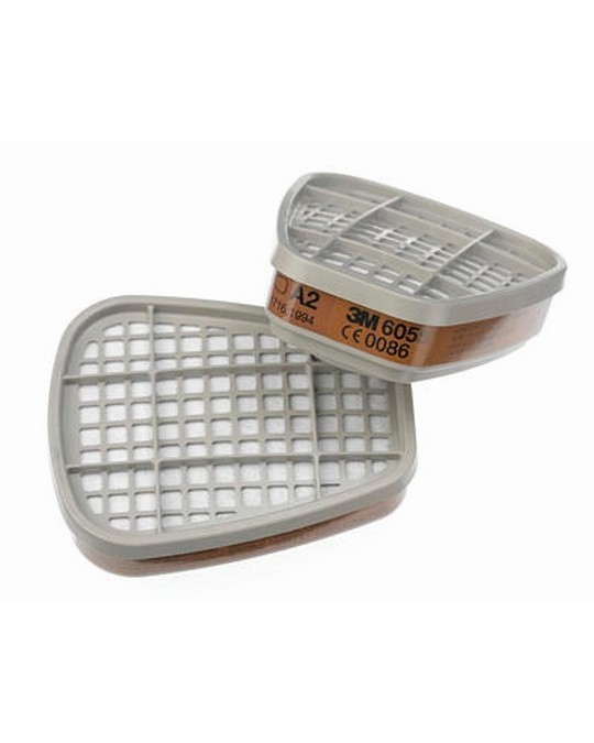 6055/A2 - Filtro 3M con attacco a baionetta da usare con semimaschere e pieno visoli 2 pz.