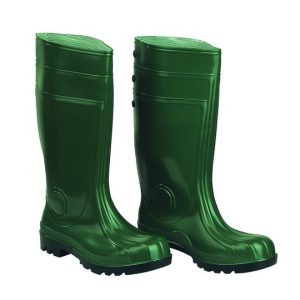 TTI401 - Stivale da lavoro verde in PVC con puntale in acciaio CE: EN ISO 20345:2012  S5 SRC