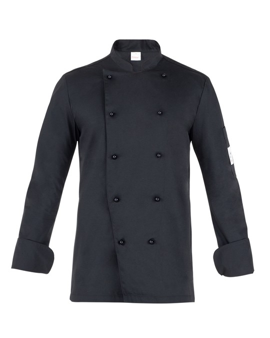 ADRIANO - Giacca chef nera con bottoni estraibili a pallina - immagine 6
