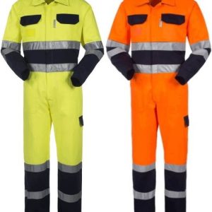 A40130 - Tuta bicolore Hi-Vis, cotone sulla pelle