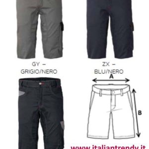 A89700 - Bermuda da lavoro con tessuto rinforzato sul cavallo