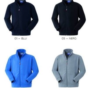 CANBERRA - Felpa con zip  collo alto in più colori