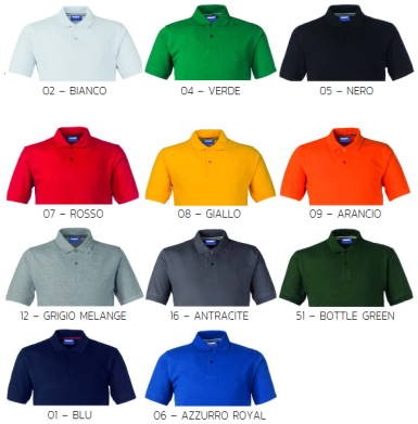 LION - Polo tinta unita piquet cotone - immagine 101