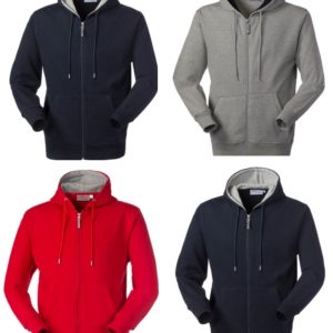 CARDIFF - Felpa con cappuccio e zip, più colori
