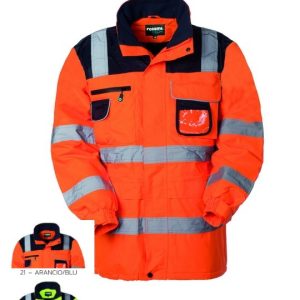 LINDOS - Giaccone invernale Hi-Vis bicolore imbottito