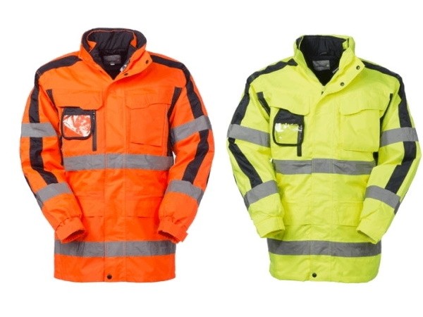 FRESNEL - Giaccone Hi-Vis imbottito arancione o giallo, giubbotto interno senza maniche