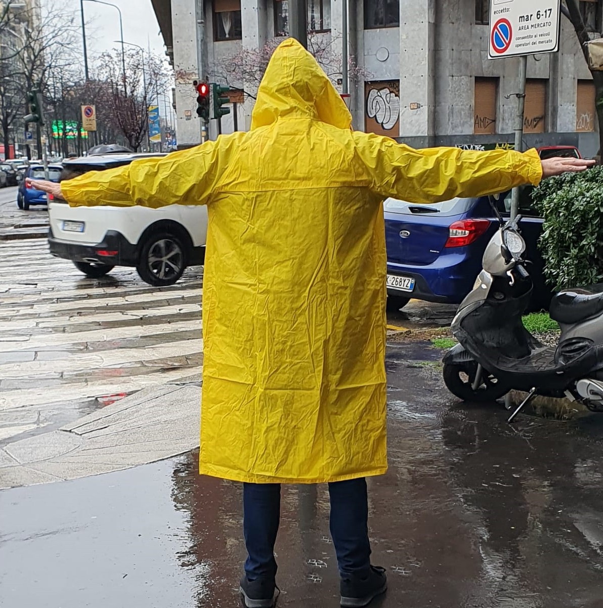 SLOOP - Cappotta antipioggia impermeabile lungo con cappuccio