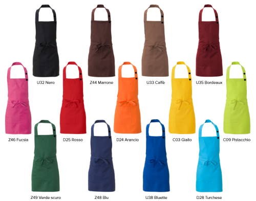 LATINA - Grembiule con pettorina corto - vari colori - immagine 2