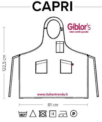 CAPRI - Grembiule lungo con pettorina per sala, più colori - immagine 16