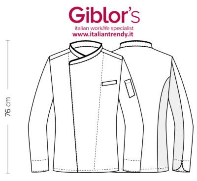 PATRIZIO - Giacca da chef bianca con bordo col tricolore - immagine 17