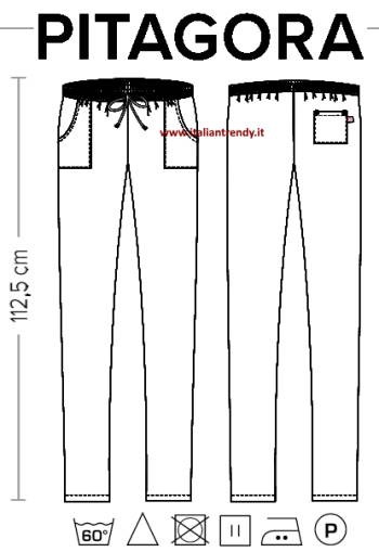 PITAGORA - Pantalone bianco unisex medicale - immagine 3