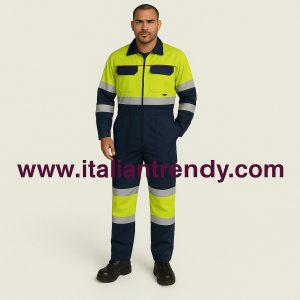 TUTA TPS - Tuta da lavoro gialla ad alta visibilità catarifrangente  CE 3