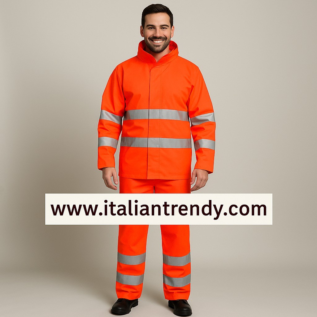 HH309 - Completo antipioggia ad Alta Visibilita’ Catarifrangente Lucentex - immagine 2