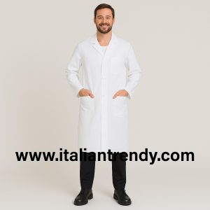 PAOLO - Camice bianco da uomo ospedaliero
