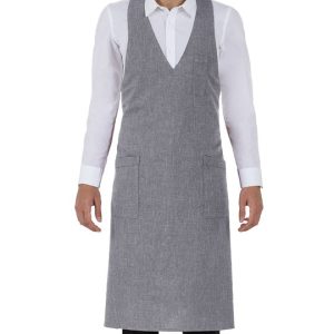 RENO grembiule lungo con pettorina e scollo a V  vari colori