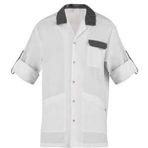 RICKY casacca da uomo bianca con inserti a contrasto M/L