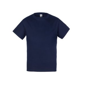 T-Shirt Bambino in 100% Cotone Girocollo a Maniche Corte, Vari Colori, Taglie da 4 a 12 anni