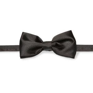 PAPILLON nero  lucido, pre-annodato, regolabile in tessuto poliestere