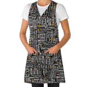 LONDON grembiule con pettorina fantasia menù